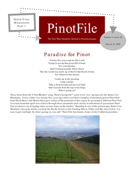 Pinotfile Vol 5, Issue 29