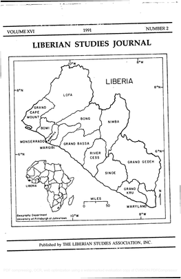 Liberian Studies Journal