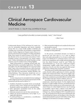 Clinical Aerospace Cardiovascular Medicine