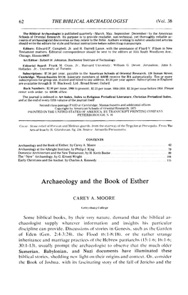 Archaeology and the Book of Esther, by Carey A