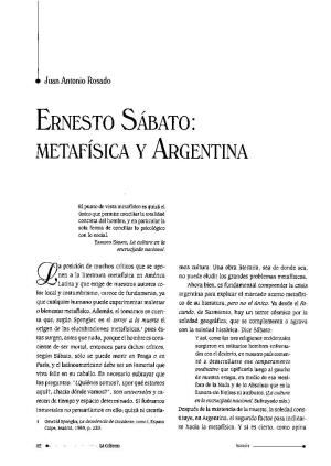 Ernesto Sábato: METAFÍSICAYARGENTINA