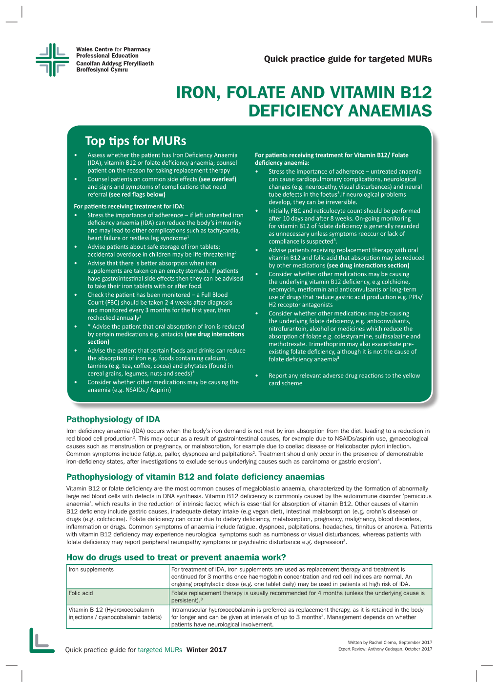 Iron, Folate and Vitamin B12 Deficiency Anaemias