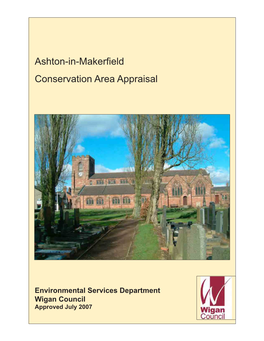 ASHTON-IN-MAKERFIELD CONSERVATION AREA List of Contents Summary Deﬁnition of Special Interest