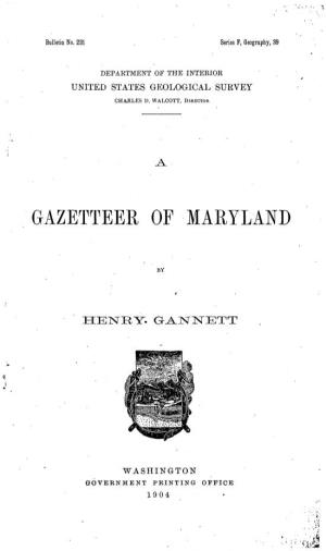 Gazetteer of Maryland
