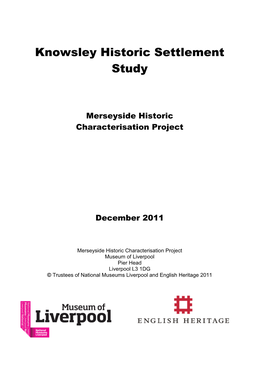 Knowsley Historic Settlement Study