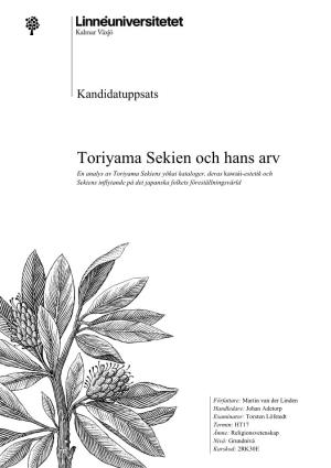 Toriyama Sekien Och Hans Arv En Analys Av Toriyama Sekiens Yōkai Kataloger, Deras Kawaii-Estetik Och Sekiens Inflytande På Det Japanska Folkets Föreställningsvärld