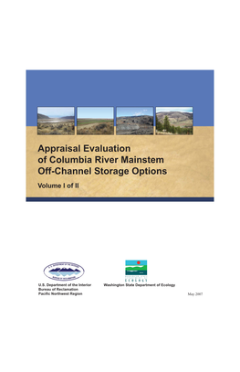 Appraisal Evaluation of Columbia River Mainstem Off-Channel Storage Options Volume I of II