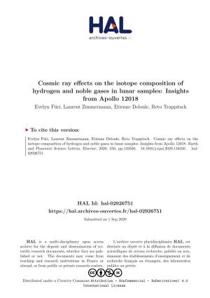 Cosmic Ray Effects on the Isotope Composition