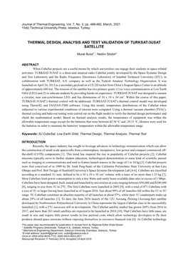 Thermal Design, Analysis and Test Validation of Turksat-3Usat Satellite