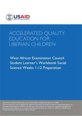 West African Examination Council Student Learner's Workbook Social