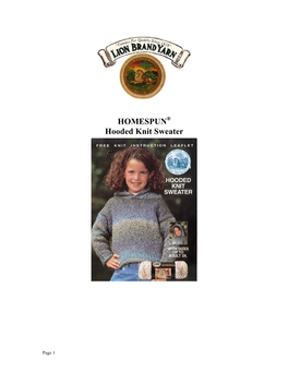 HOMESPUN Hooded Knit Sweater