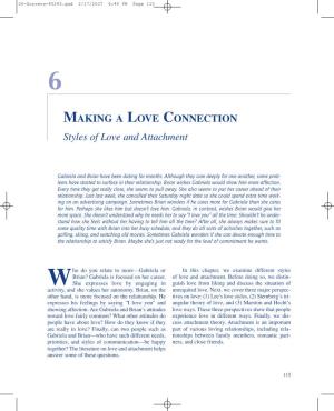MAKING a LOVE CONNECTION Styles of Love and Attachment