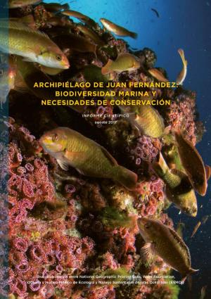 Archipiélago De Juan Fernández: Biodiversidad Marina Y Necesidades De Conservación