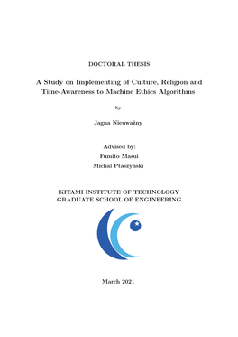 A Study on Implementing of Culture, Religion and Time-Awareness to Machine Ethics Algorithms