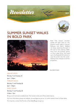 Friends of Bold Park Bushland Summer 2019 Newsletter