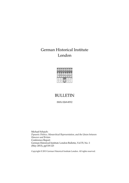 German Historical Institute London Bulletin, Vol 35, No