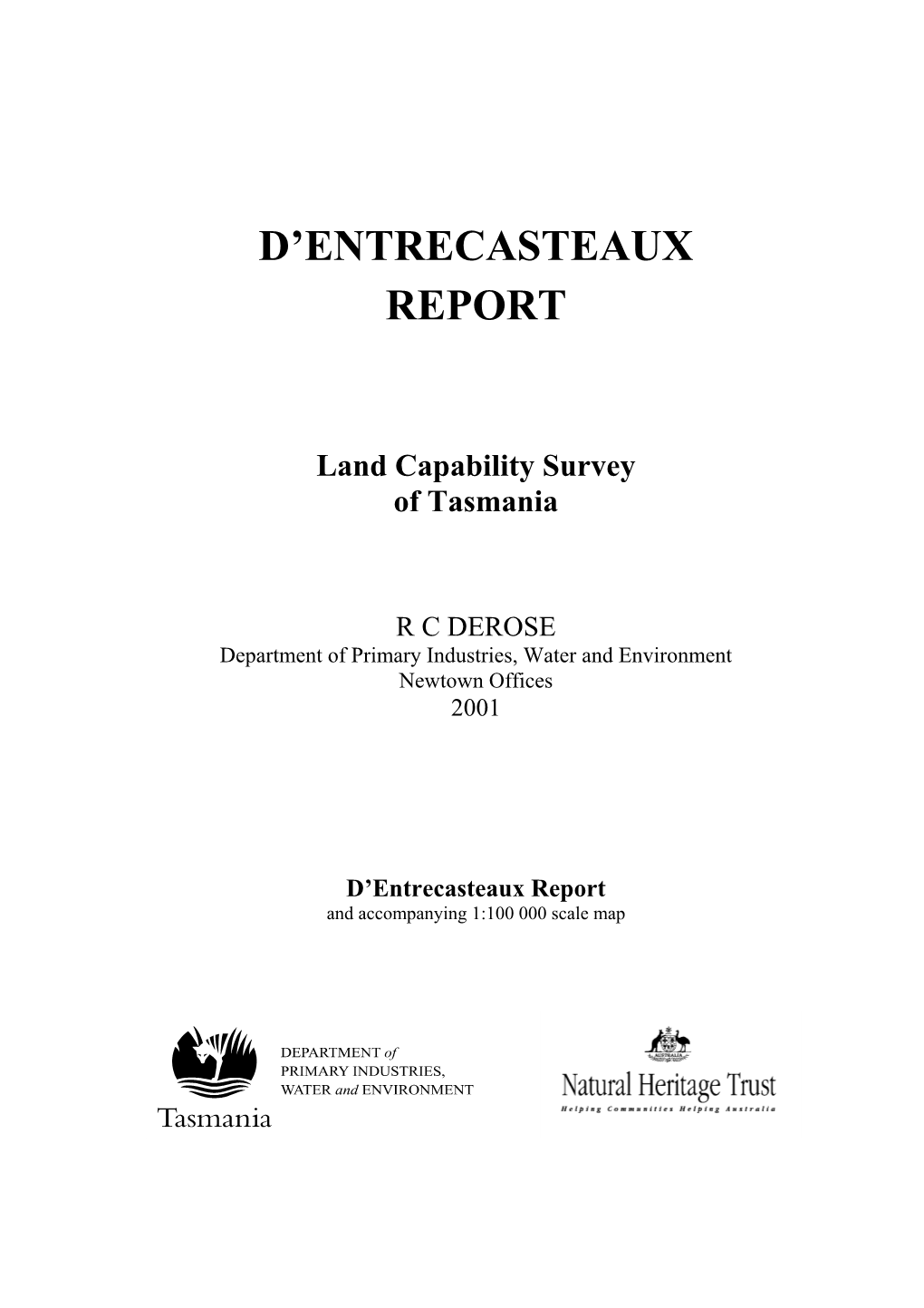 D'entrecasteaux Report