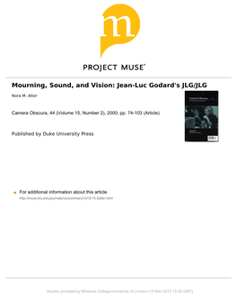 Jean-Luc Godard's JLG/JLG