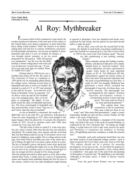 Al Roy: Mythbreaker