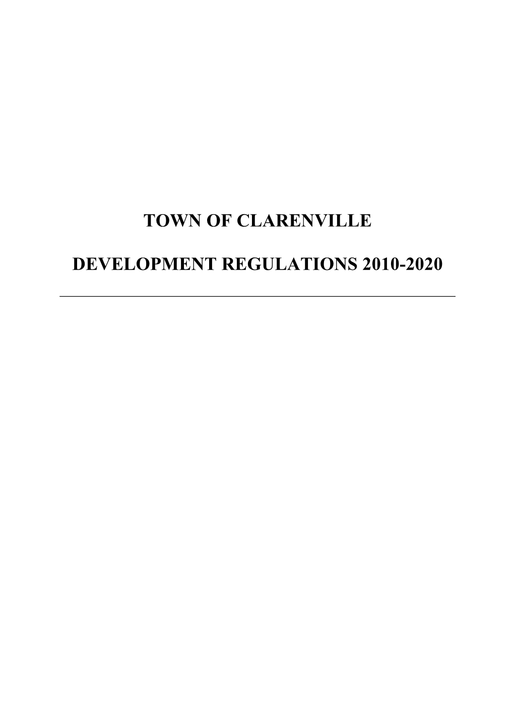 Development Regulations 2010-2020