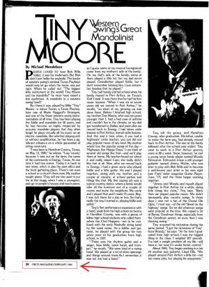 Tiny Moore Tiny Had Barely Started School When His and His Mandolin!" He Must Have Raised a Family Moved to Port Arthur, on Texas's Few Eyebrows