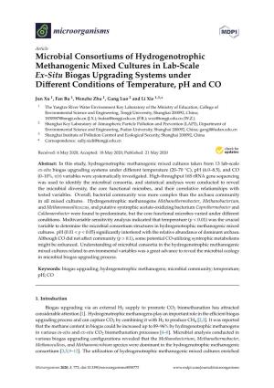Microbial Consortiums of Hydrogenotrophic Methanogenic