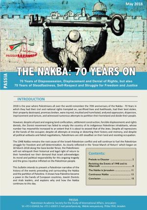The Nakba: 70 Years ON