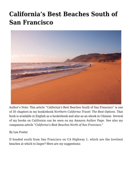S Best Beaches South of San Francisco
