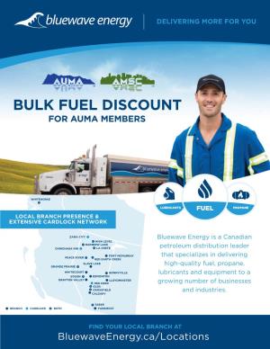 Bulk Fuel Discount for Auma Members
