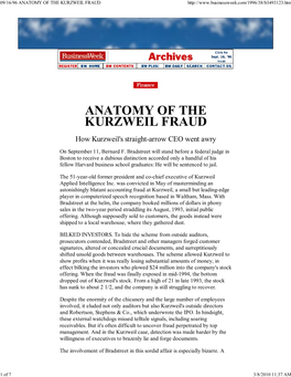 Anatomy of the Kurzweil Fraud