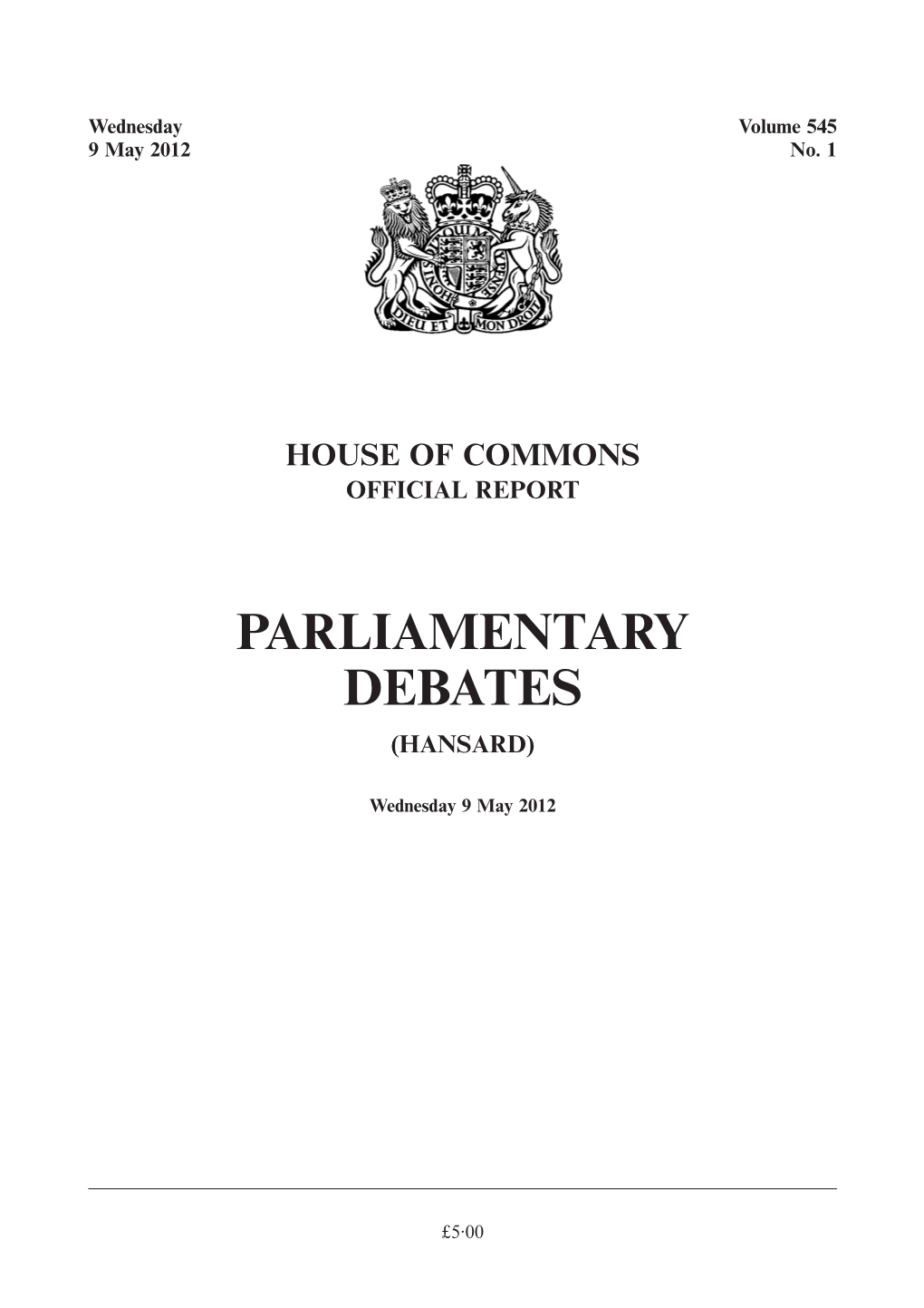 Parliamentary Debates (Hansard)