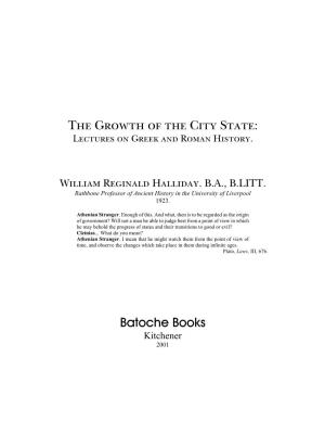 The Growth of the City State