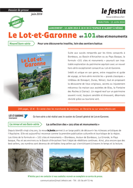 Le Lot-Et-Garonne Nouvel Hors-Série Pour Une Découverte Insolite, Loin Des Sentiers Battus
