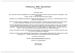 History 4Th Quarter Mr