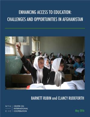 Enhancing Access to Education: Challenges and Opportunities in Afghanistan
