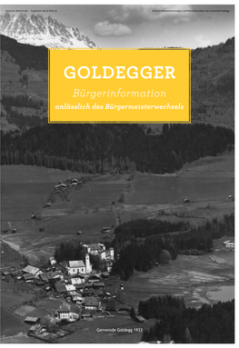 Goldegger Bürgerinformation Anlässlich Des Bürgermeisterwechsels