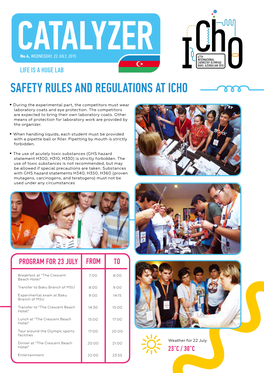 Safety Rules and Regulations at Icho