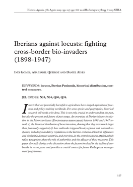 Iberians Against Locusts: Fighting Cross-Border Bio-Invaders (1898-1947)