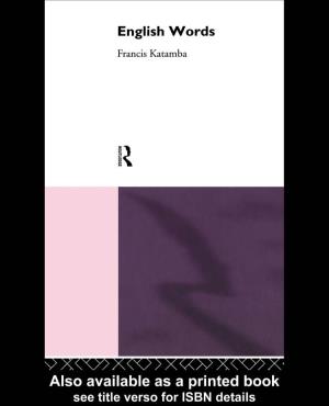 Francis Katamba English Words.Pdf