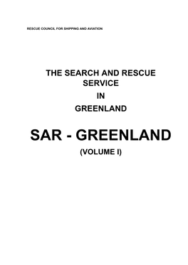 Sar - Greenland (Volume I)