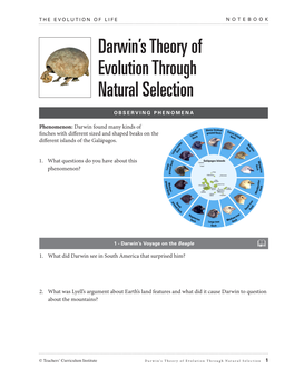 Darwin's Theory of Evolution Through Natural Selection