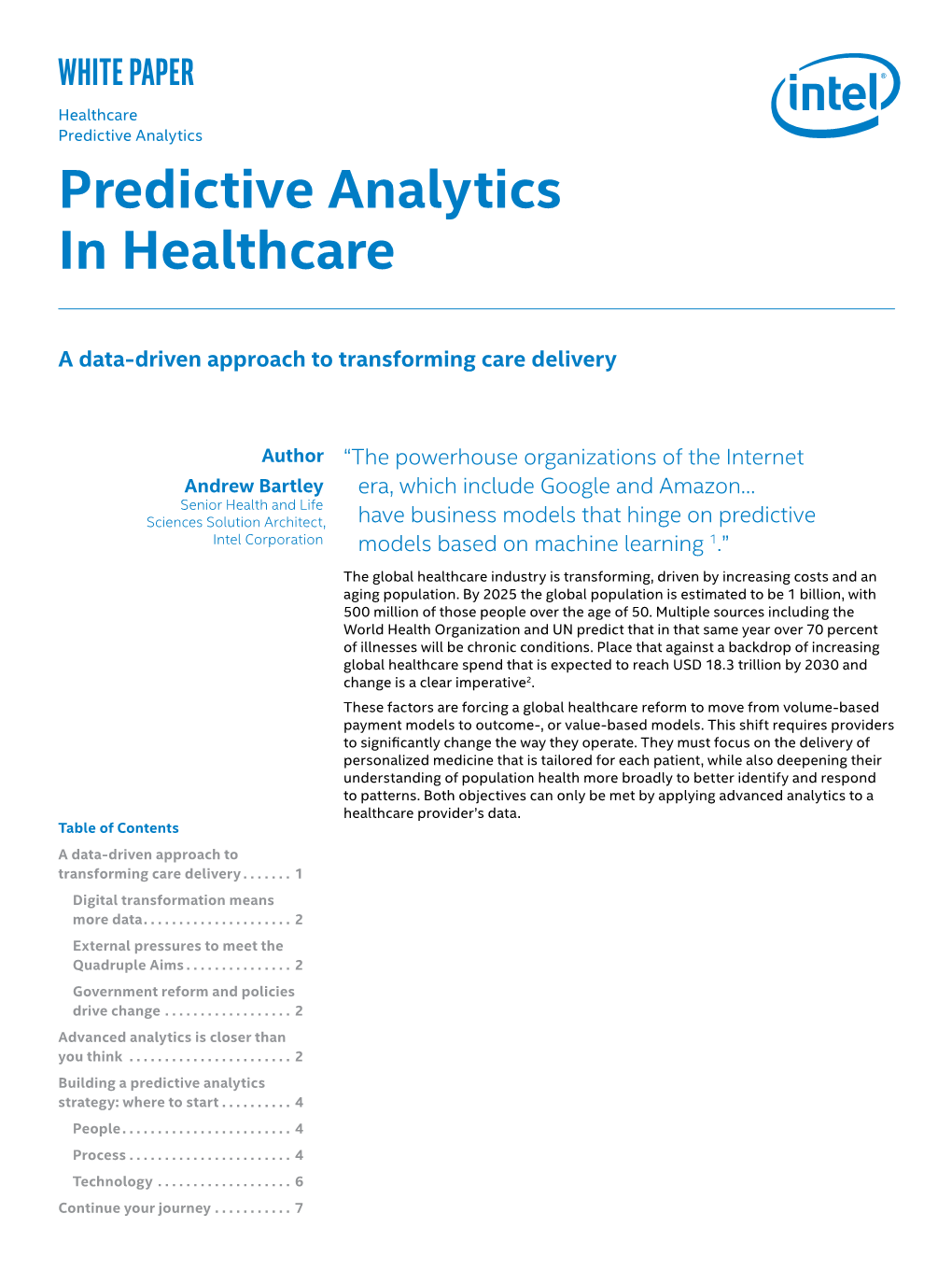 Predictive Analytics in Healthcare