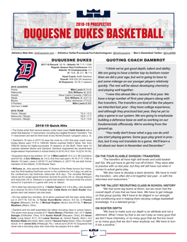 Duquesne Dukes Basketball