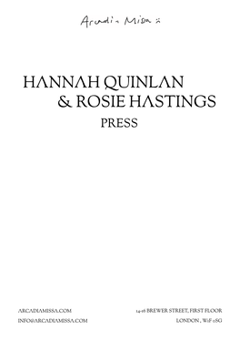 Hannah Quinlan & Rosie Hastings