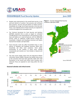 MOZAMBIQUE Food Security Update June 2009