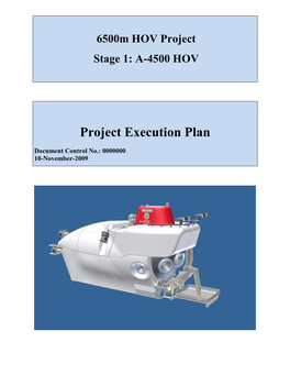 Project Execution Plan (PEP) Describes How WHOI Will Manage This Project During Stage 1, and Provides Order of Magnitude Estimates to Achieve Stage 2 of the Project