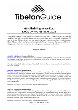 Tibet Saga Dawa Festival 2023 at Mt. Kailash