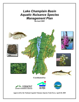 Lake Champlain Basin Aquatic Nuisance Species Management Plan Revised 2005