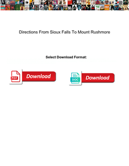 Directions from Sioux Falls to Mount Rushmore