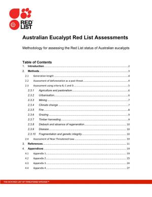 Australian Eucalypt Red List Assessments